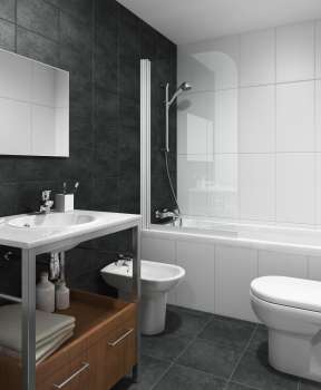 Arch. Viz. Building in Baleares St., Valencia (bathroom, option 1)