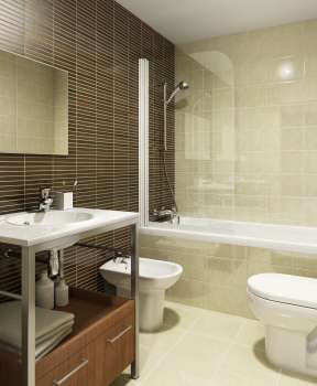 Arch. Viz. Building in Baleares St., Valencia (bathroom, option 3)