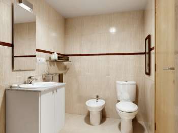 Arch. Viz. Building in Valencia Ave., Castellón (interior, main bathroom, 2)