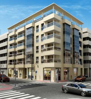 Arch. Viz. Building in Francisco Moreno St. Valencia (exterior, 1)