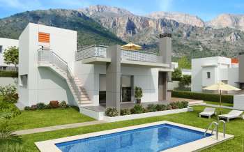 Arch. Viz. Houses in Nova Polop. Alicante (exterior, type 1, 1)