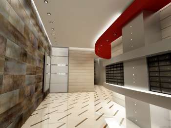 Arch. Viz. Building. Les Arts 2. Francia Ave., Valencia (hall, 1)