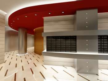 Arch. Viz. Building. Les Arts 2. Francia Ave., Valencia (hall, 2)