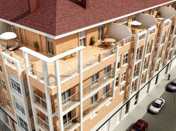 Arch. Viz. Building in Gaspar Aguilar St., Valencia (exterior, 2)