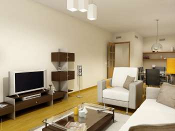 Arch. Viz. Building in Gaspar Aguilar St., Valencia (living room, 2)