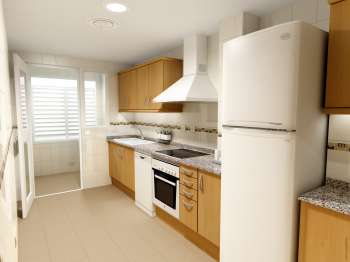 Arch. Viz. Building in Gaspar Aguilar St., Valencia (kitchen, 1)