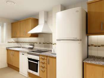 Arch. Viz. Building in Gaspar Aguilar St., Valencia (kitchen, 2)