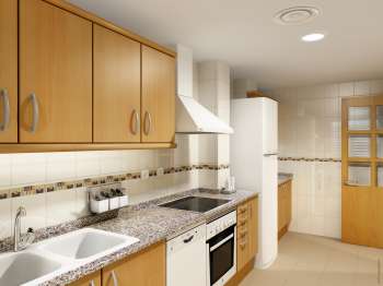 Arch. Viz. Building in Gaspar Aguilar St., Valencia (kitchen, 3)