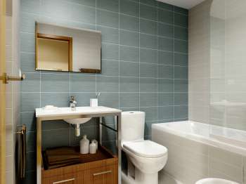 Arch. Viz. Building in Gaspar Aguilar St., Valencia (main bathroom, 1)