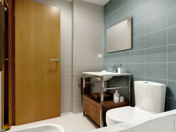 Arch. Viz. Building in Gaspar Aguilar St., Valencia (main bathroom, 2)