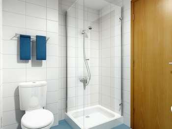 Arch. Viz. Building in Gaspar Aguilar St., Valencia (secondary bathroom, 2)