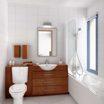 Infografía Unifamiliares Spuig de Mar, Ibiza (interiores, 7, baño principal)