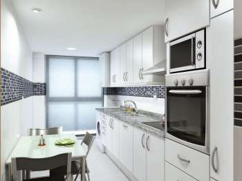 Infografía Edif. en Av. Valencia, Castellón (interior, cocina, 1)