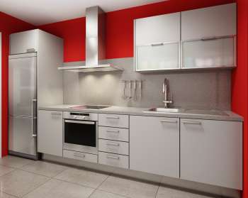 Infografía Edif. en C/Azcárraga. Valencia (interior, cocina)