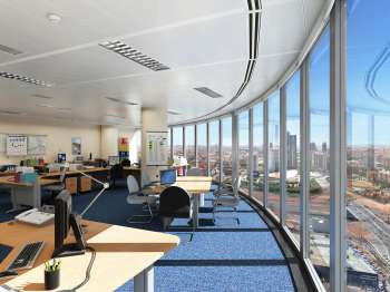 Aries Center. Anteproyecto. Valencia (interior, oficina tipo, 1)