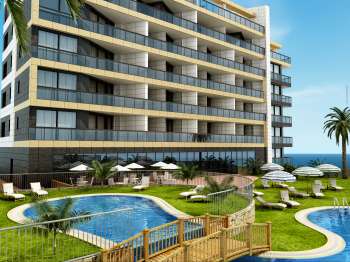 Infografía Edif. Villajoyosa Class, Alicante (exterior, 4, piscina)